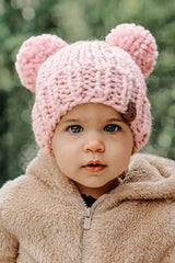Double Pompom Hat (Knit)