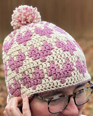 Mosaic Hearts Hat (Crochet)
