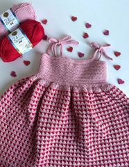 Petits Coeurs Crochet Dress (Crochet)