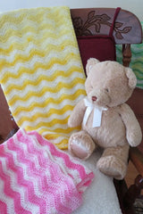 Easy Ripple Stitch Baby Blanket (Crochet)
