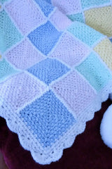 Pastel Colorblock Baby Blanket (Crochet)