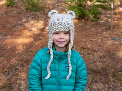 Bear Ear Flaps Hat (Knit)