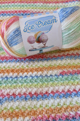 Suzette Snuggles Ice Cream Baby Blanket (Crochet)