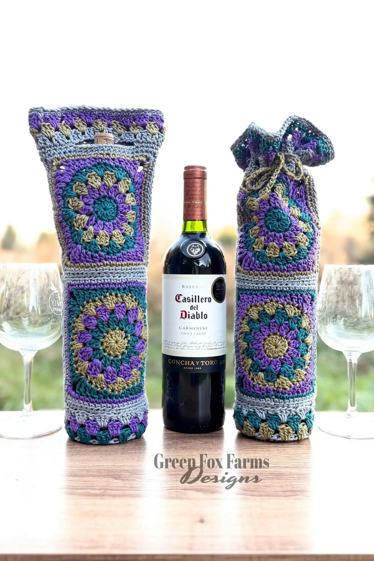 Calliope Wine Bottle Bag (Crochet)