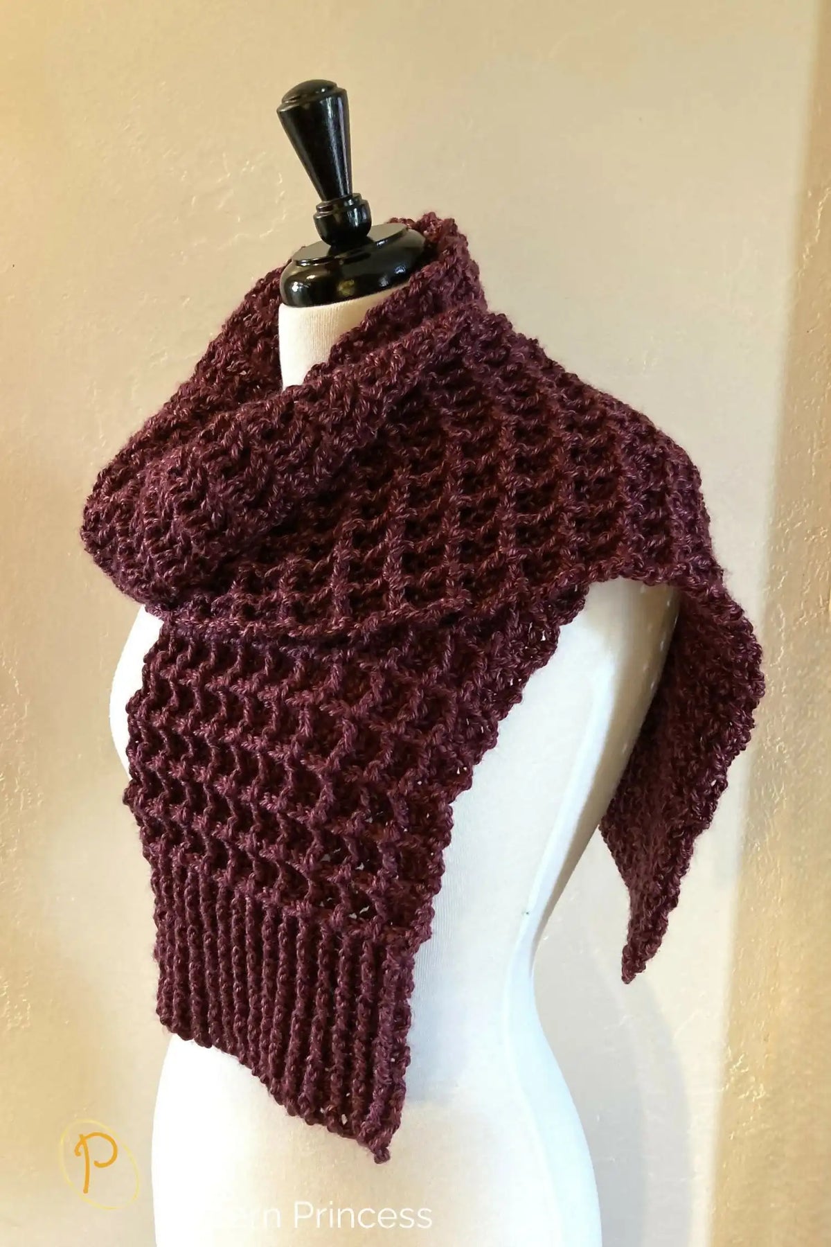 Canyon Ridge Waffle Stitch Scarf (Crochet)