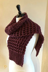 Canyon Ridge Waffle Stitch Scarf (Crochet)